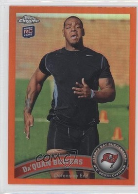 2011 Topps Chrome Retail Orange Refractor Da'Quan Bowers #72 1s8