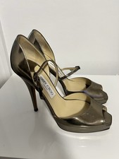 Stunning Jimmy Choo Heloise Champagne Shoes Sze 36.5
