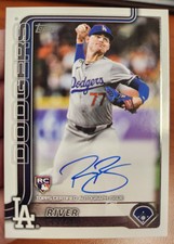 RIVER RYAN 2025 TOPPS BASEBALL FLAGSHIP REAL ONE RC ON CARD AUTO AUTOGRAPH SSP