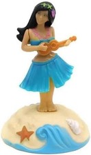 Solar Powered Dancing Hula Girl Figure, Car Dashboard Small, Multicolor