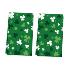 Clover Shamrock St. Patrick's Day Kitchen Towels Dish Towels, 18" x 26" Green