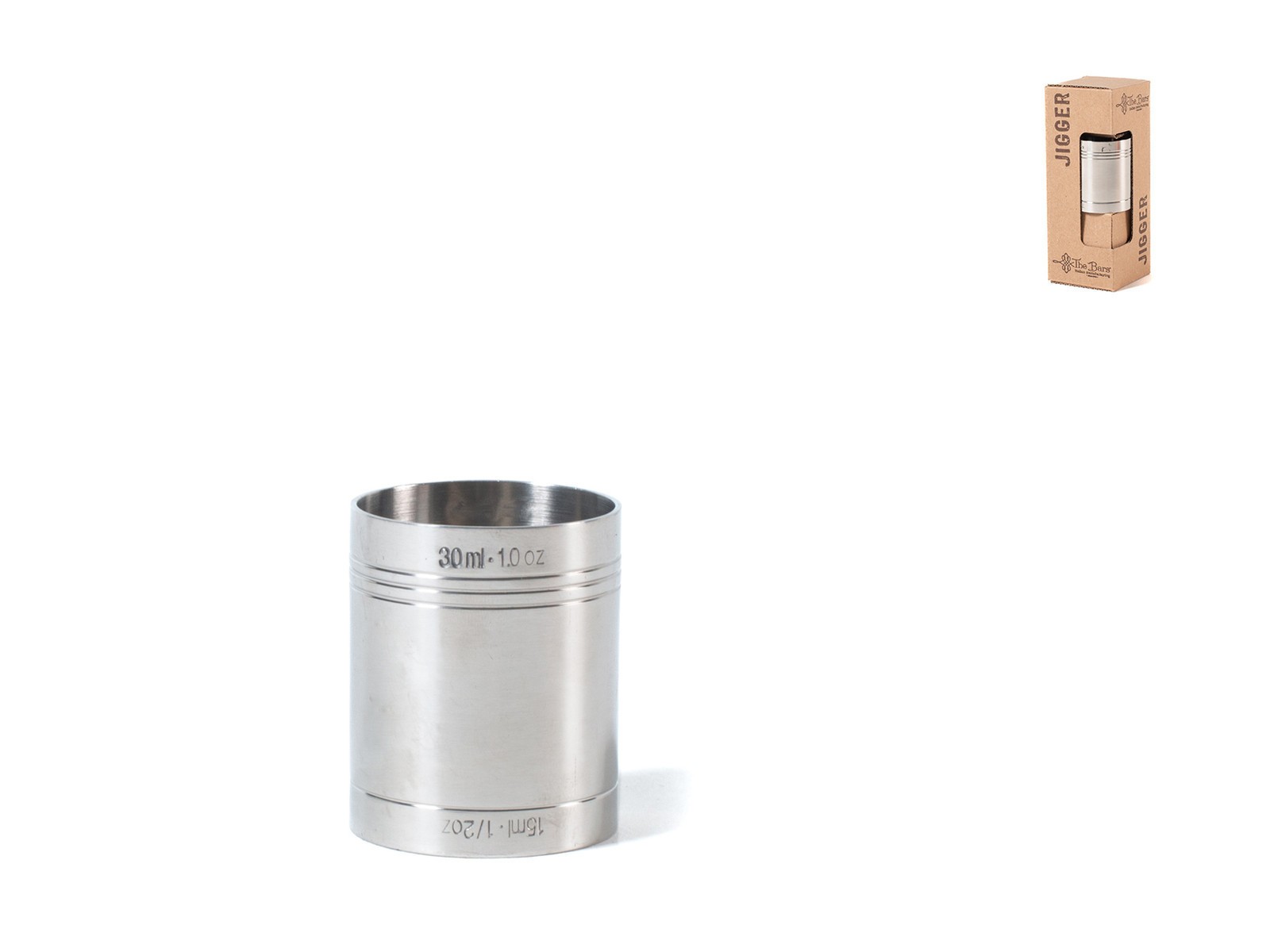 Bars Jigger Tube in Stainless Steel Ml 30, Silver
