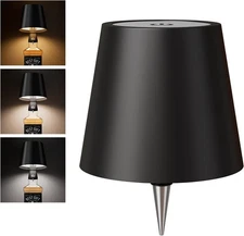 Wireless Bottle Lamp Shade - Portable LED Wine Bottle Lamp with Stopper, 3 Color