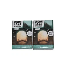 New 2 Pack Moon Lamp with Stand Night Light 