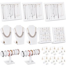 22 Pcs Velvet Jewelry Display Set Jewelry Display for Selling Necklace Stand ...