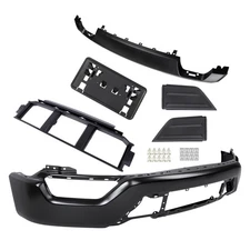 6PCS Steel Front Bumper Face Bar W/o Sensor Hole For Ford F150 2021-2023 Black