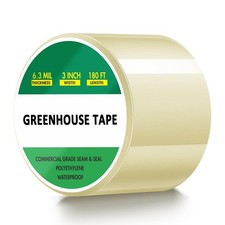 3" x 108' Greenhouse Repair Tape, 6.3 mil Clear Weatherproof  UV Resistant P...