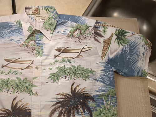 Cooke Street Honolulu Vintage Men's Size Large Hawaiian Button Up Cotton Shirt - Picture 6 of 15