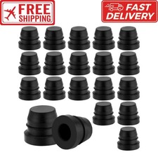 20pcs Brake Bleeder Cap Waterproof Car Screw Valve Black