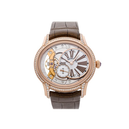 Audemars Piguet Millenary Rose Gold MOP Diamond Strap Watch 77247OR.ZZ.A812CR.01