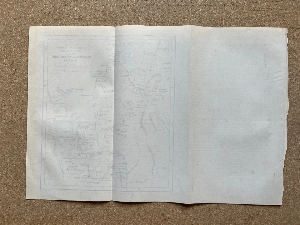 Antique map of country between Blantyre to Angoni Land Malawi 1887 - Image 3 of 4
