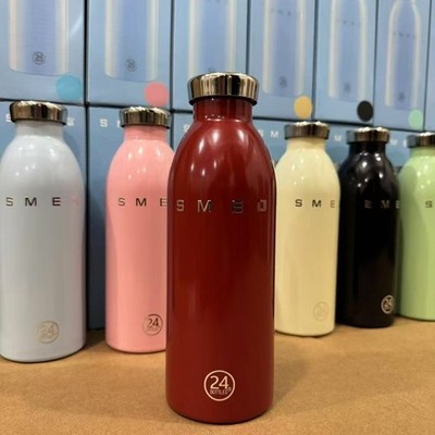 SMEG × 24Bottles Clima Bottle 500ml Stainless Steel + FREE Waist
