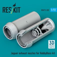 1/72 Reskit RSU72-0332 Jaguar exhaust nozzles for HobbyBoss kit 3D printed model