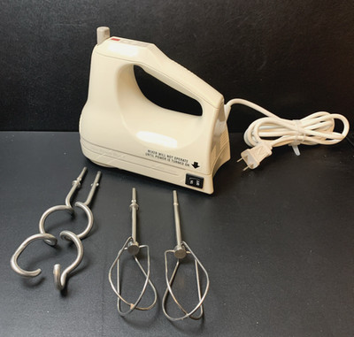 KitchenAid 7-Speed Ultra Power Plus Hand Mixer Ivory Retro MCM Style
