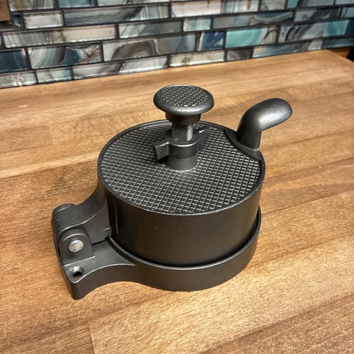 Prensa de hamburguesas individual de aluminio fundido de alta resistencia para hacer hamburguesas prensado - Imagen 3 de 12