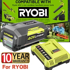 40V 6.0Ah Lithium Battery and Rapid Charger Kit for Ryobi 40 Volt Batteries