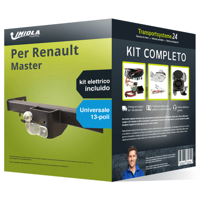 Pacco Gancio Traino Fisso Per Renault Master 03-10 & E-kit Uni A 13 - 3