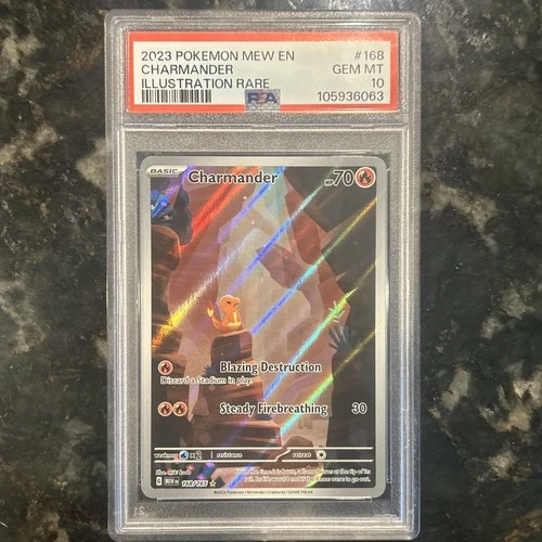 PSA 10 GEM MINT Charmander Illustration Rare 168/165 SV Pokemon 151 2023 English