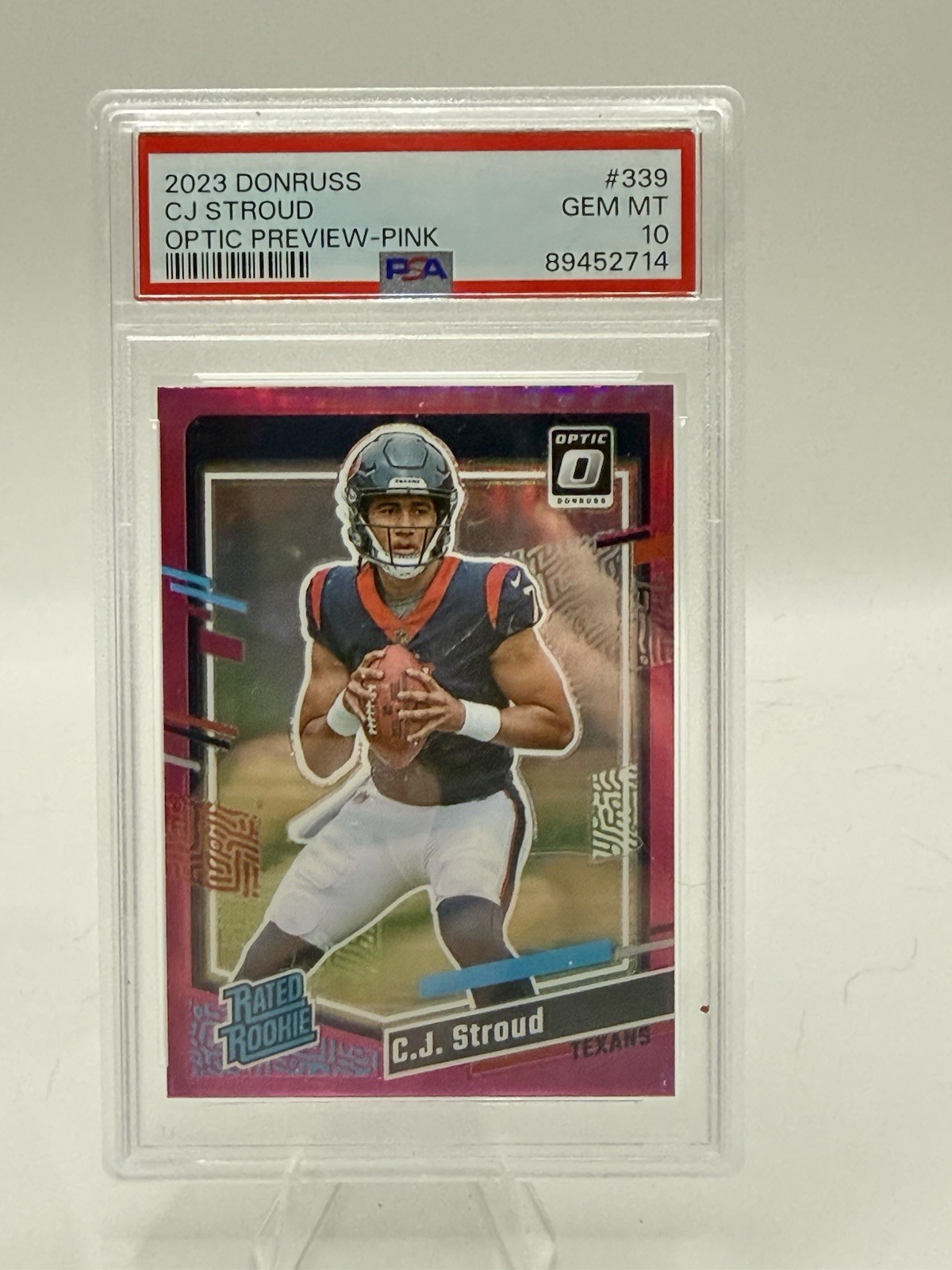CJ Stroud Panini Donruss #339 Optic Preview-Pink