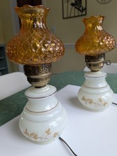 Vintage Electric Floral Design Parlor Lamp Wi...