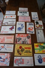 lot 20 buvards publicitaires anciens Cirage (60) advertising  blotters