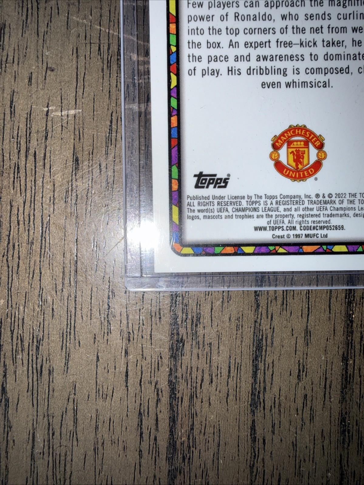 2021-22 Topps Merlin UEFA Cristiano Ronaldo Renaissance Case Hit SSP view 10