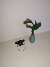 Alte Blumenvase + Telefon um 1940-50 Puppenha...