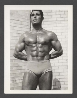 Vintage 1950s COLLEGE ATHLETE Original ATHLETIC MODEL GUILD 4x5 Studio Photo