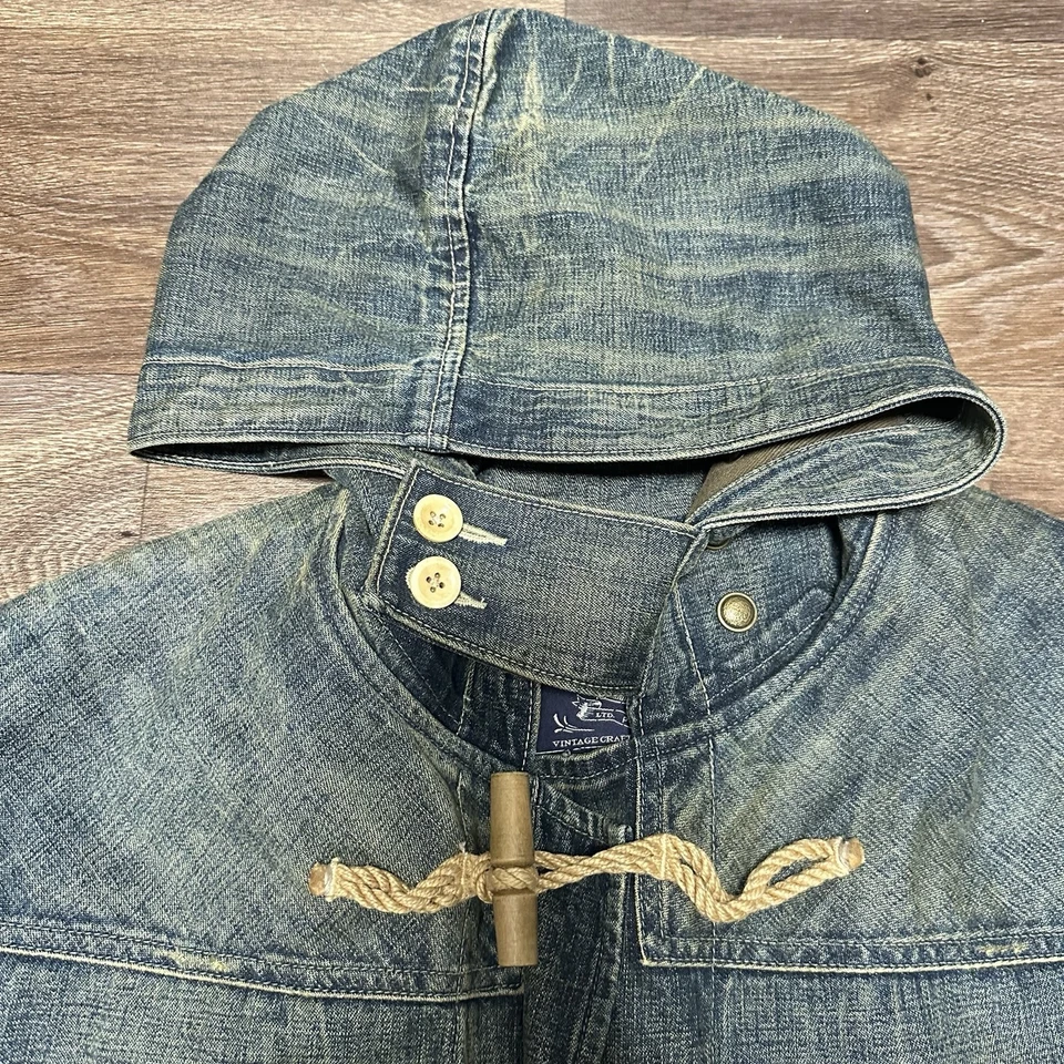 Polo Ralph Lauren Duffle Coat Denim Algodão Índigo Azul Masculino Tamanho: XL - Imagem 4 de 4