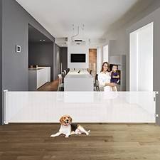 KISKIZ 122" Extra Wide Baby Gate Large Openings Indoor Outdoor - Scratch  Dent