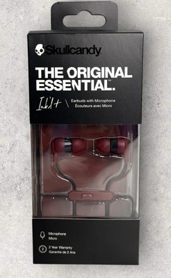 Skullcandy Ink'd+ Wired Earbuds In-Ear Headphones Mic Red Android NEW