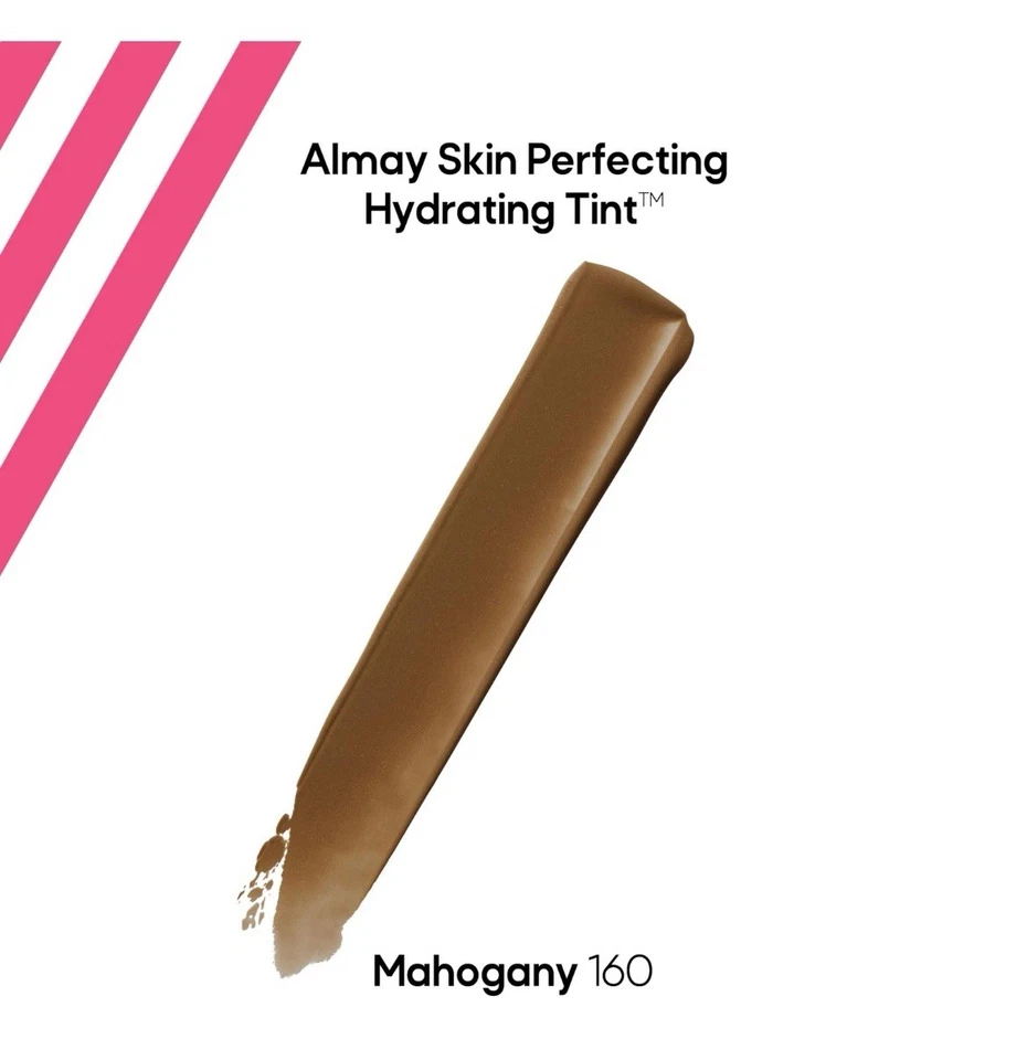 Almay Hydrating Liquid Foundation Dewy Finish160 Mahogany 0.94 fl oz. NEW - Image 2 of 2