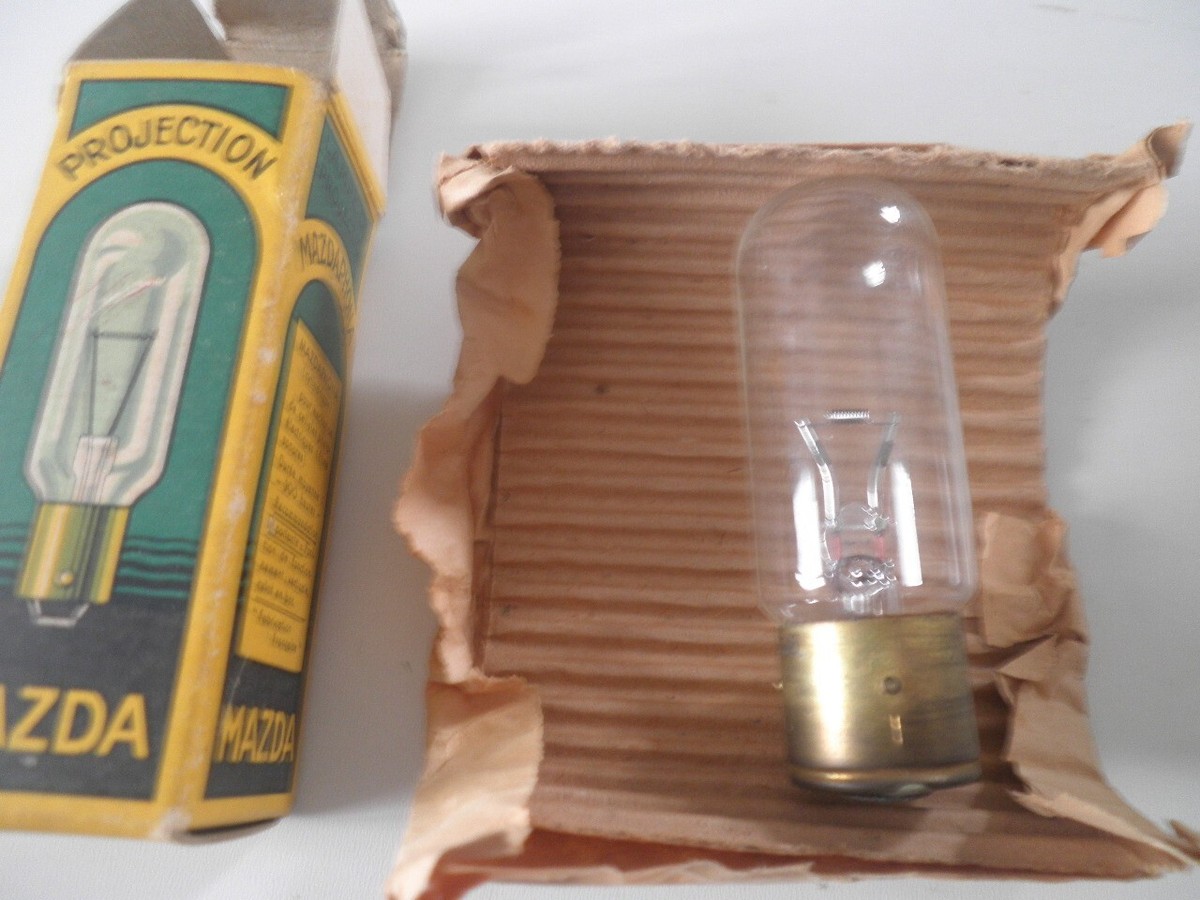 Lampe Mazda Projection Mazdaphona Cylindrique BA21S, France, Dans Sa Boîte