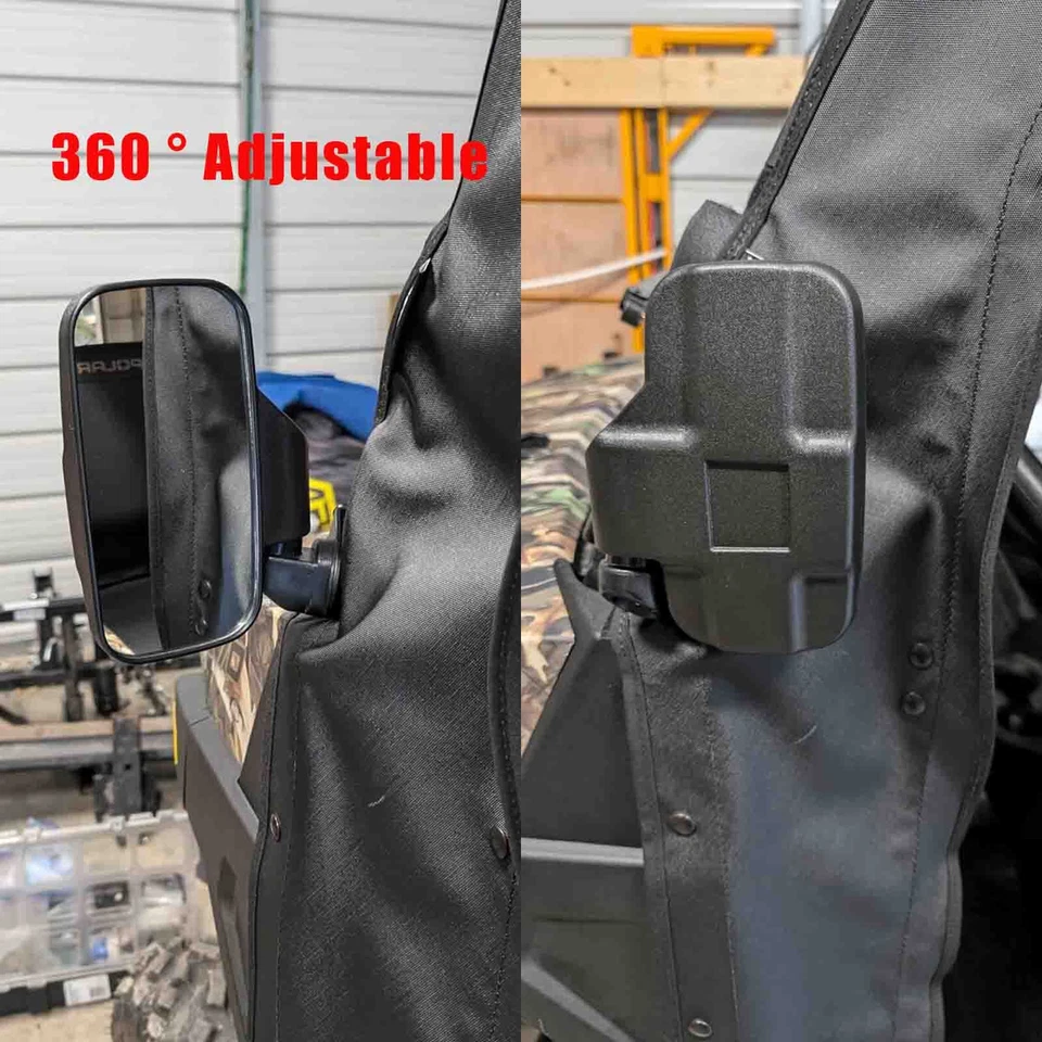 Espejos retrovisores laterales UTV barra de 1,75" y 2" para John Deere Gator HPX 625I 825I 860I 855D XUV Foto 3 de 4