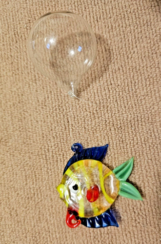 (Lot of 4) Glass Fish With Floating Bubbles ~ Missing 1 Bubble - Picture 6 of 10