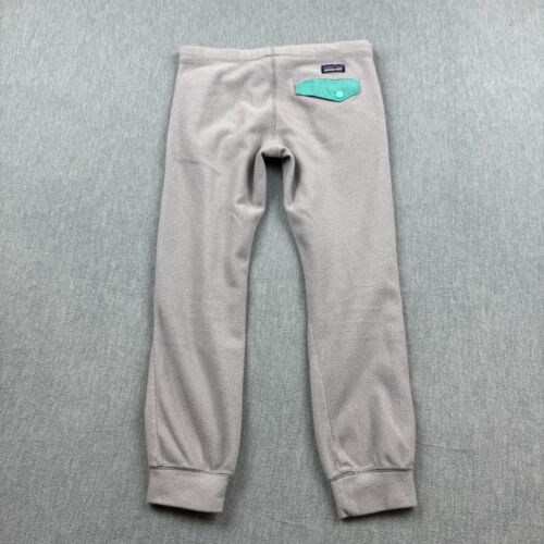 Patagonia Pants Youth Girls Small 7-8 Gray Mirco D Snap-T Fleece Bottoms 65780