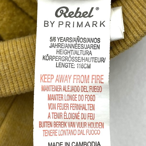 Rebel By Primark Boys Size 5-6 Yrs Pullover Sweatshirt 'Turbo Rider #45' Yellow - Picture 5 of 10