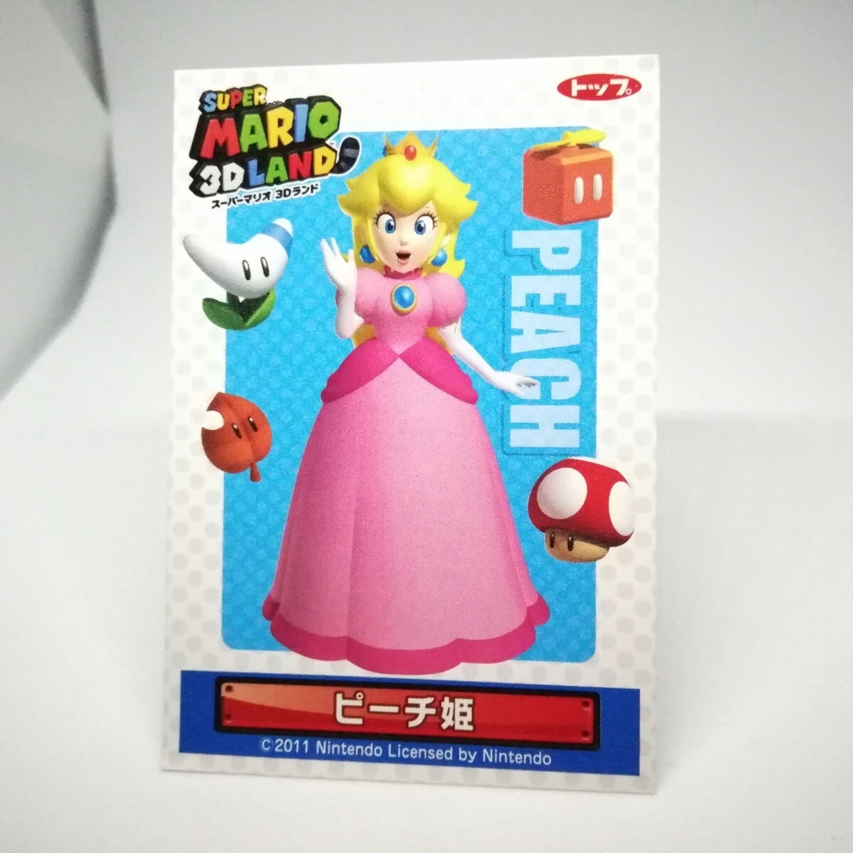 Princess Peach super Mario 3D LAND CARD Nintendo TOP 2011 JAPAN