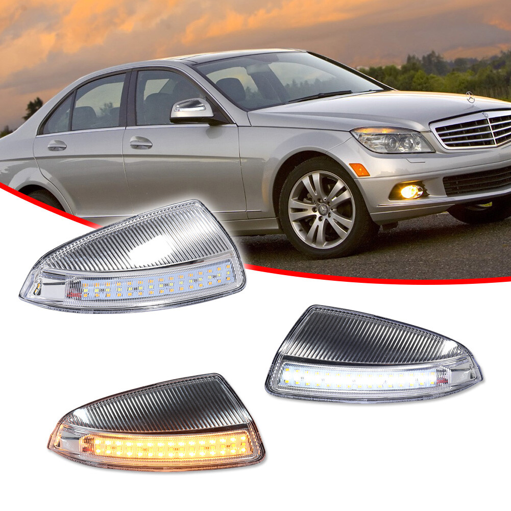 Switchback LED Mirror DRL Signal Lights For Benz C-Class W204 C300 C350 ...