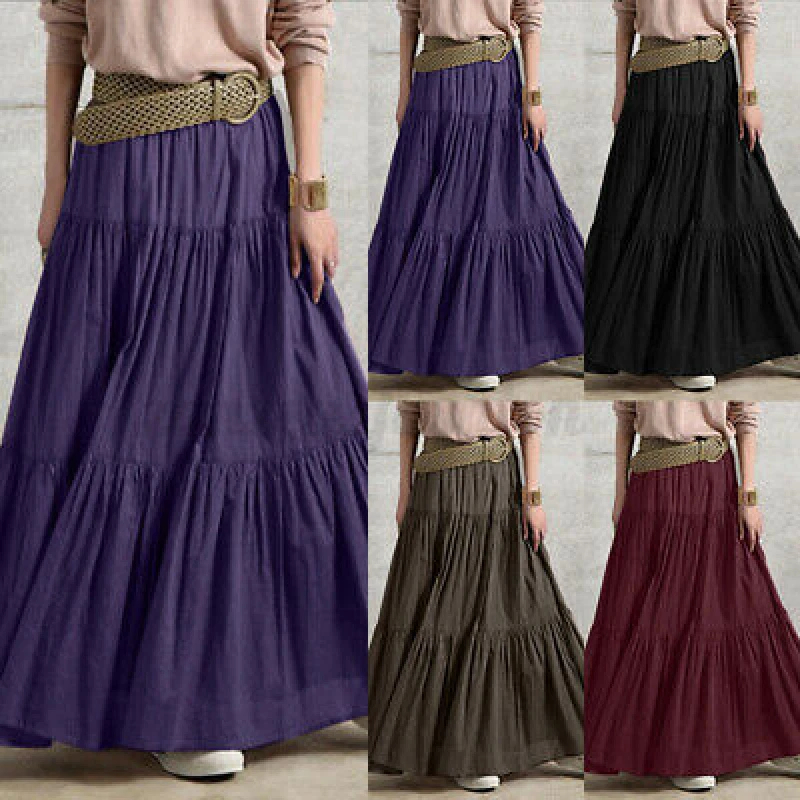 women's plus size maxi skirts 80
