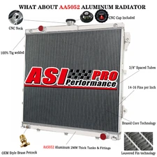3 Rows Aluminum Radiator For 2007-2014 2010 Toyota Tundra Sequoia 5.7L 4.6L/4.7L