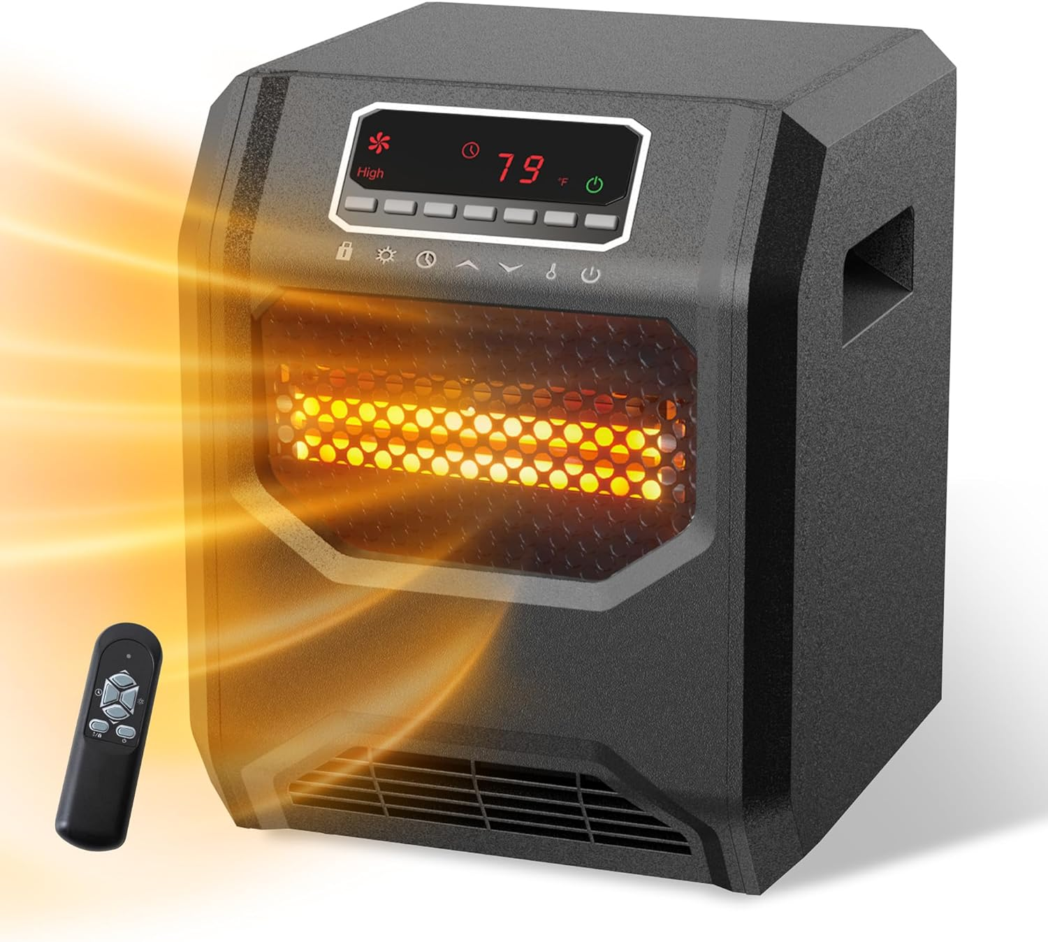 Space Heater for Indoor Use, 1500W Electric Room Heaters Infrared Quartz Heaters-image