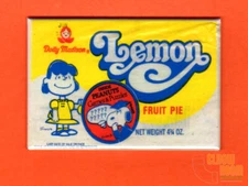 Dolly Madison Fruit Pie Lemon wrapper art 2x3" fridge/locker magnet Peanuts