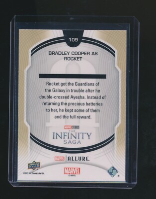 BRADLEY COOPER AS ROCKET 2022 UPPER DECK MARVEL ALLURE BLUE SP | eBay