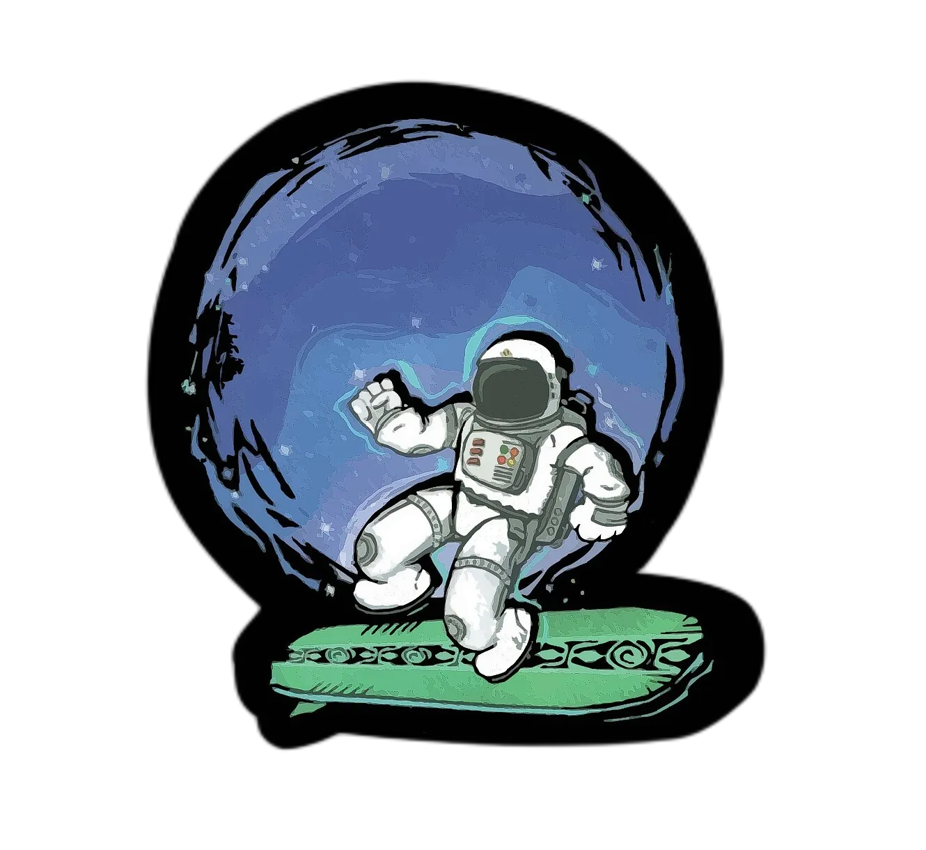 Surfing Astronaut Sticker Decal