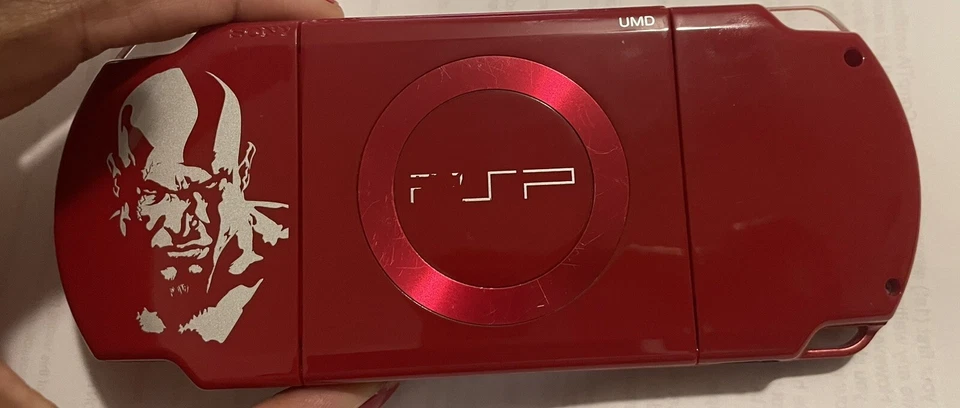 Sony PSP 2001 God of War Red Limited Edition Console Bundle + Game & AC Adapter - Image 4 of 4