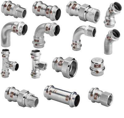 Viega Temponox 1.4520 Edelstahl Systemrohr Fittings  Bogen T-Stück Übergang 