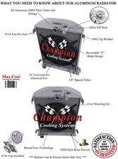 Kr Champion 2 Row Radiator Ford Configuration W 16 Fan For 1932 Ford High Boy Kr Champion 2 Row Radiator Ford Configuration W 16 Fan For 1932 Ford High Boy