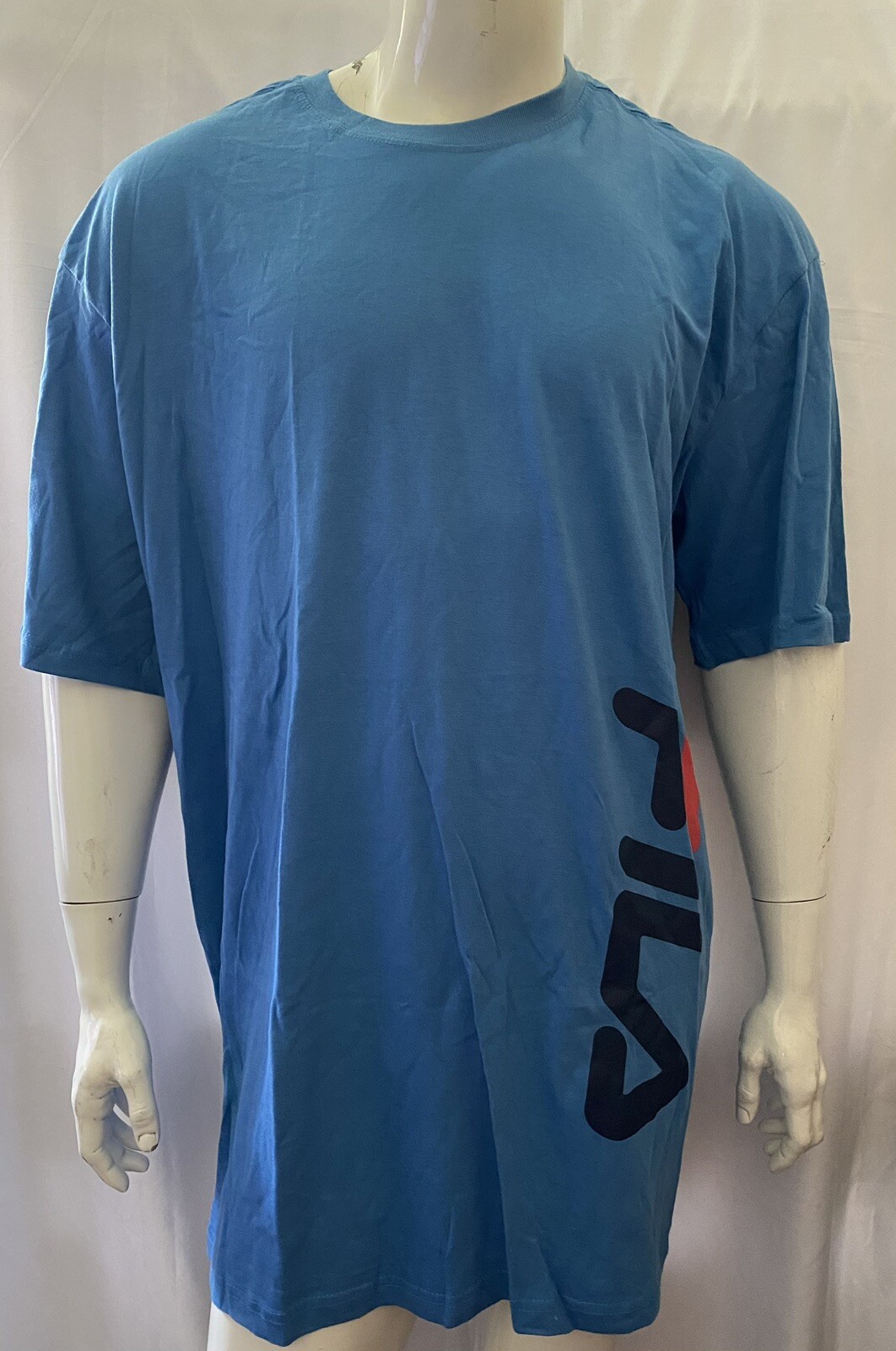 Camicia da uomo blu fila nuova con etichette taglia 2xlt grande e alta