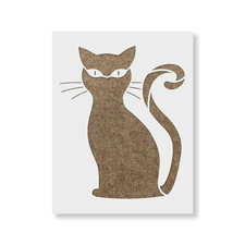Black Cat Halloween Stencil - Durable Reusable Mylar Stencils